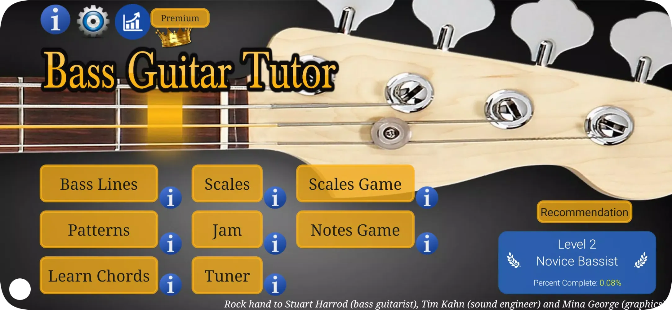 Скриншоты Bass Guitar Tutor