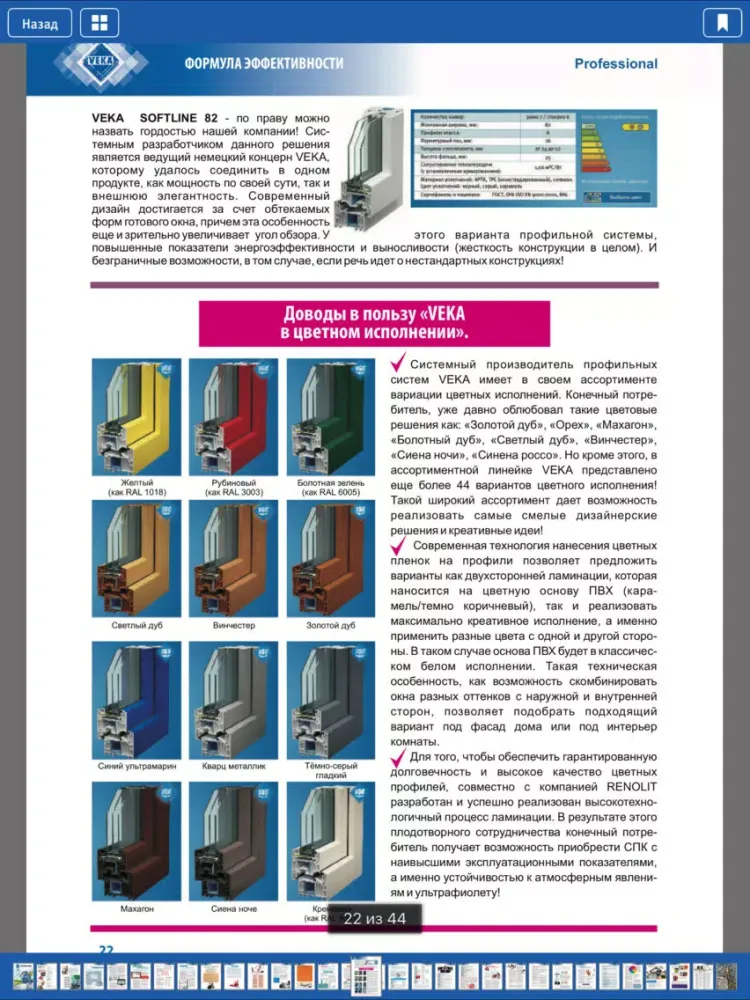 Журнал VEKA Professional iPad 应用截图