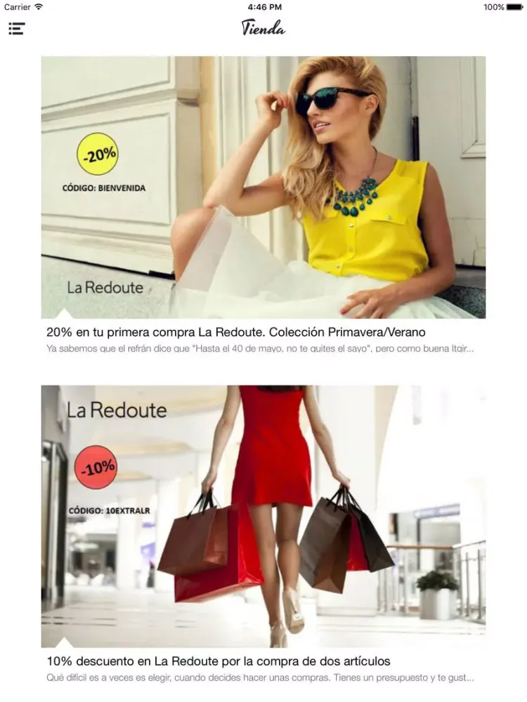Zrzuty ekranu Top Bloggers iPad 