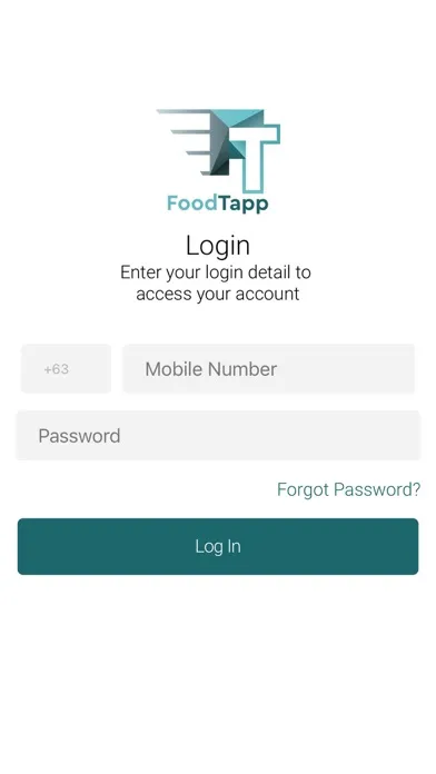 Capturas de tela do FoodTapp PH Partner App