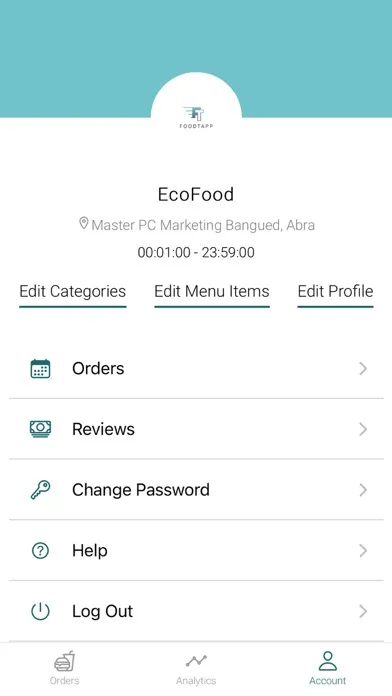 Capturas de tela do FoodTapp PH Partner App