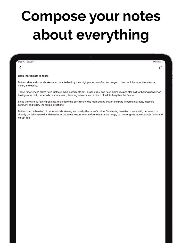 Minimal Notes iPad  سکرین شاٹس