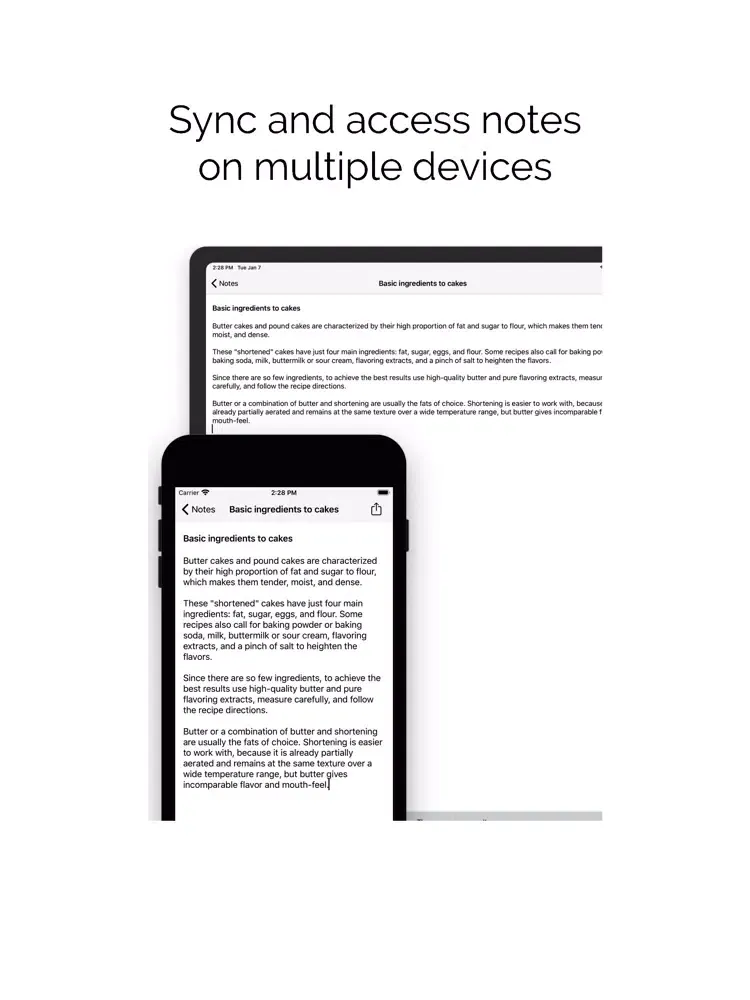Minimal Notes iPad  سکرین شاٹس