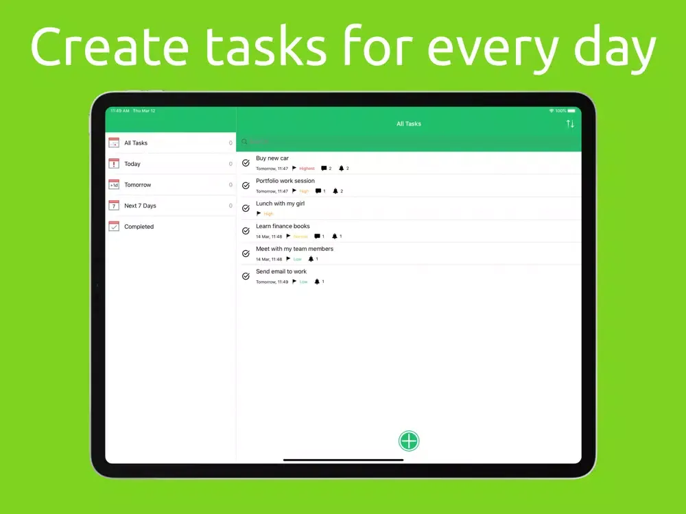 Daily Planner & Organizer iPad  স্ক্রিনশট