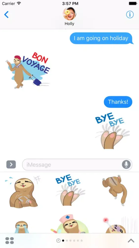 Capturas de tela do Andy the Sloth - Lazy Stickers