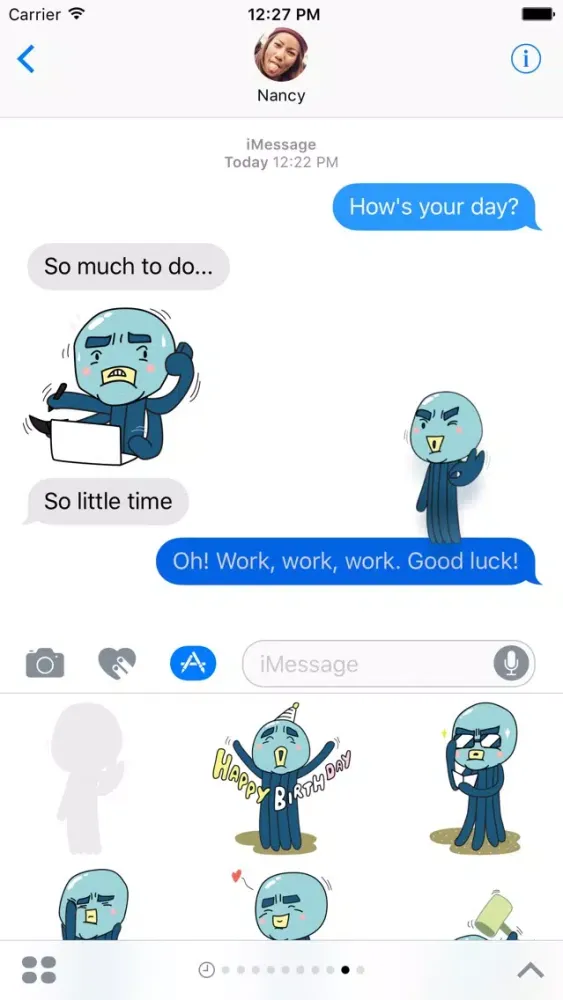 Cranky Octo - Octopus Stickers应用截图