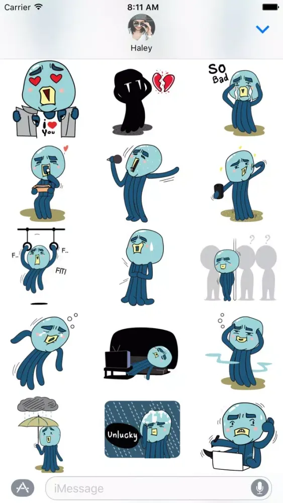 Cranky Octo - Octopus Stickers应用截图