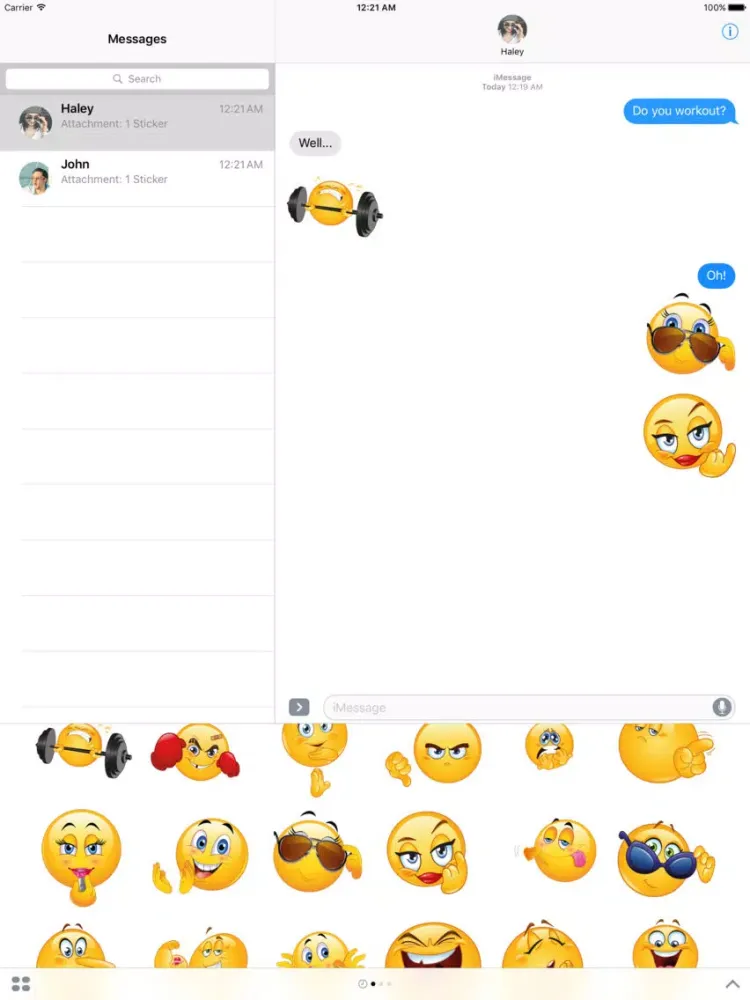 Ảnh chụp màn hình của Flirty Animated Emoji – Stickers for iMessage iPad 