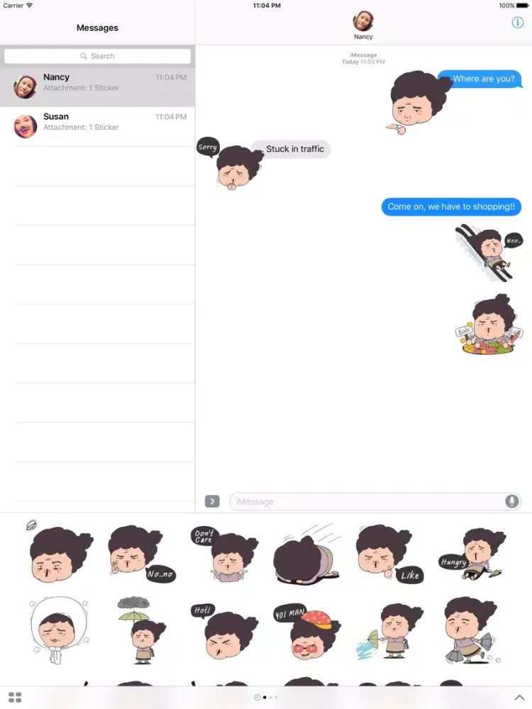 Скриншоты Grumpy Grandma - Sticker Pack iPad 