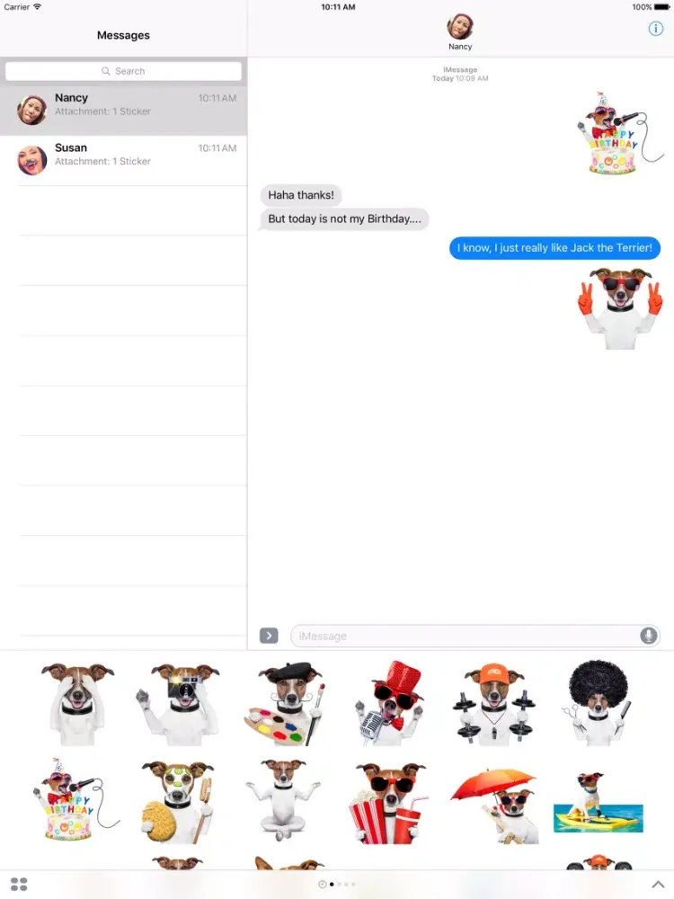 Capturas de pantalla de Jack the Terrier - Dog Sticker iPad 