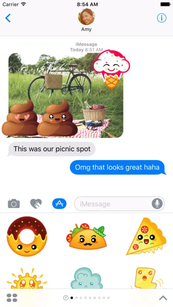 Captures d'écran de Kawaii Stickers - Cute Anime Emoji for iMessage