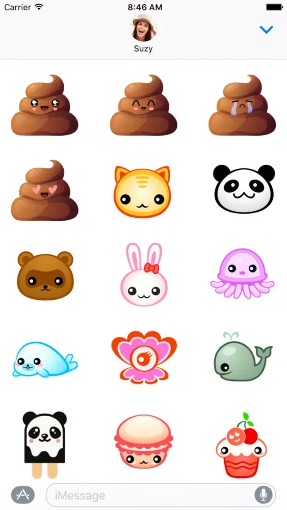 Captures d'écran de Kawaii Stickers - Cute Anime Emoji for iMessage