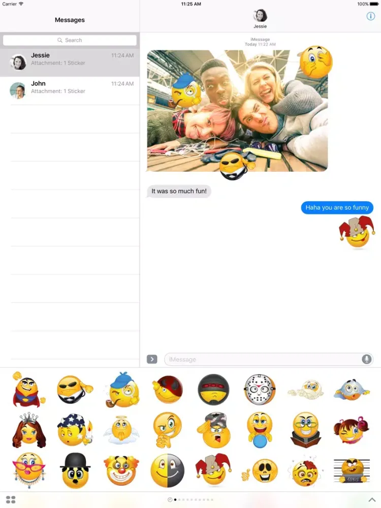 Mega Superhero Emoji – Stickers for iMessage iPad 应用截图