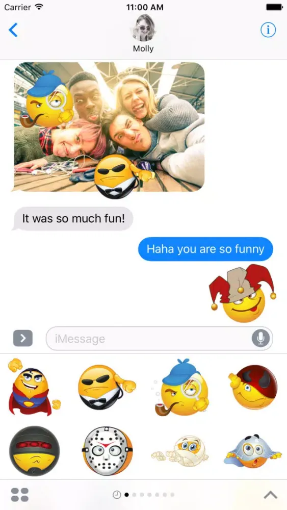 Mega Superhero Emoji – Stickers for iMessage应用截图