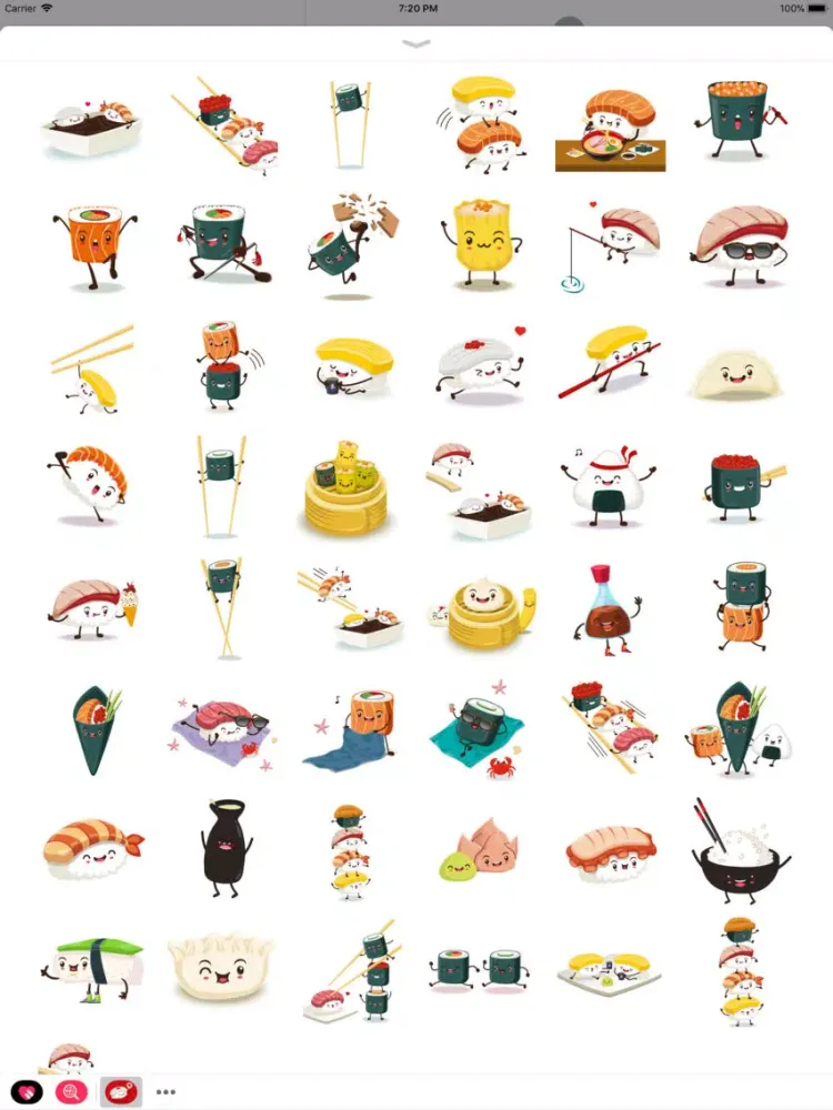 Funny Sushi Stickers iPad 应用截图