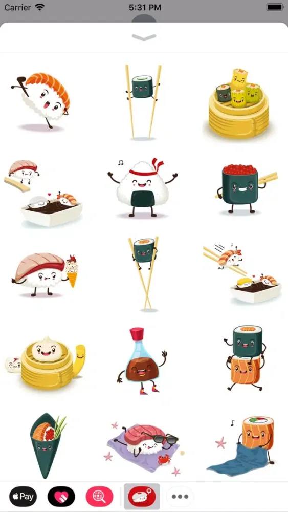 Funny Sushi Stickers应用截图