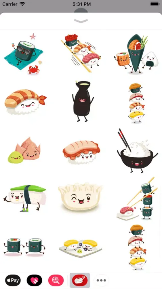 Funny Sushi Stickers应用截图