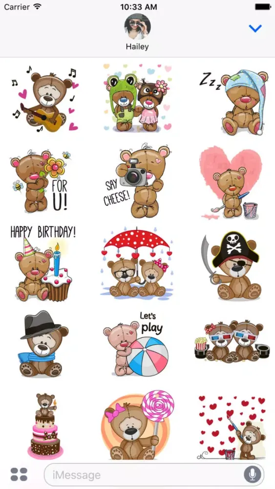 Teddy Bear for Kids Stickers স্ক্রিনশট