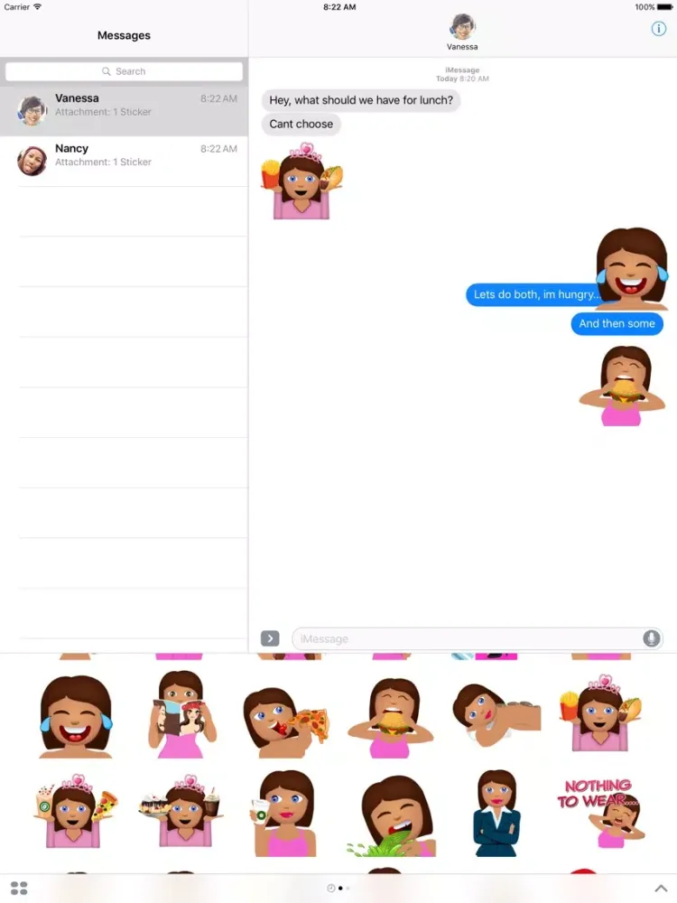 Eva – Sassy Emoji Stickers iPad 应用截图