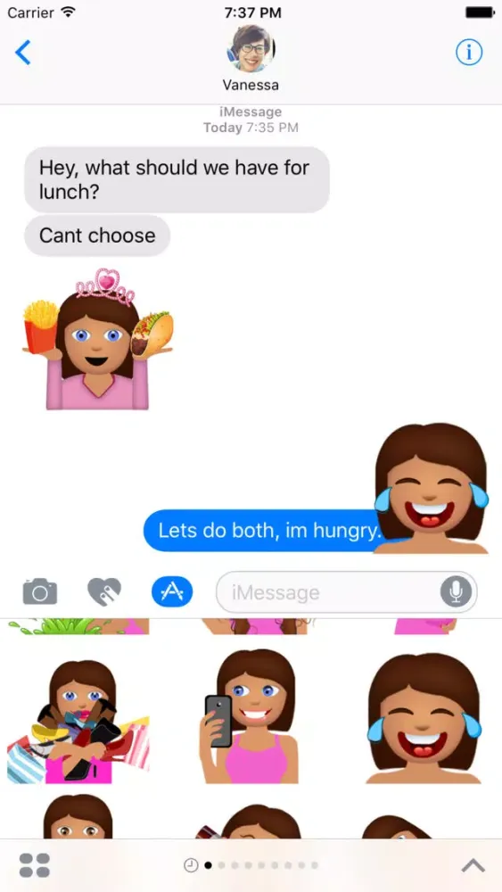 Eva – Sassy Emoji Stickers应用截图