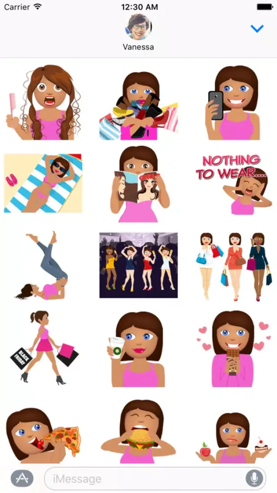 Eva – Sassy Emoji Stickers应用截图