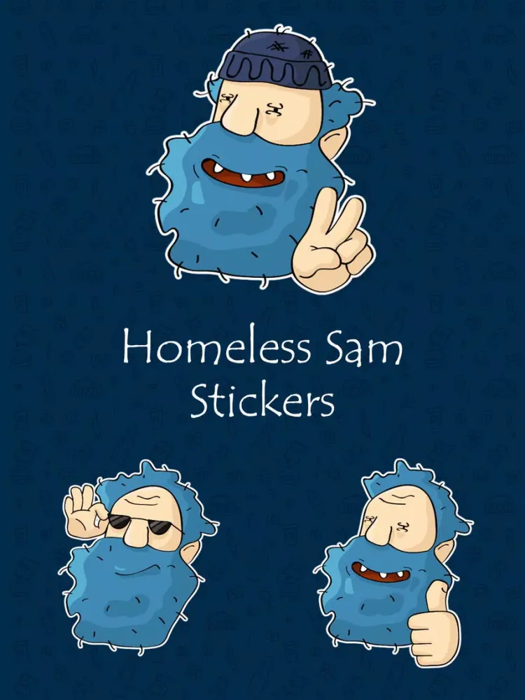 Homeless Sam Stickers iPad 应用截图