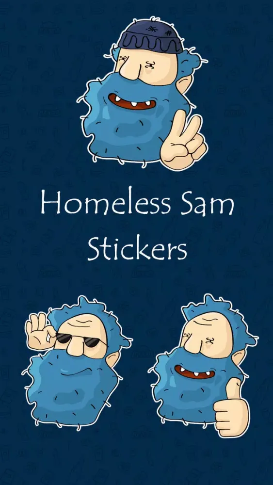 Homeless Sam Stickers应用截图