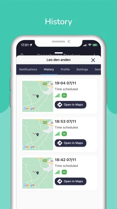 Tangkapan layar CPH Trackers