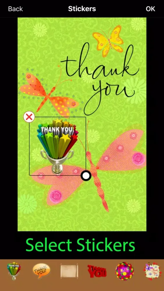 Tangkapan layar Thank You Greetings Maker