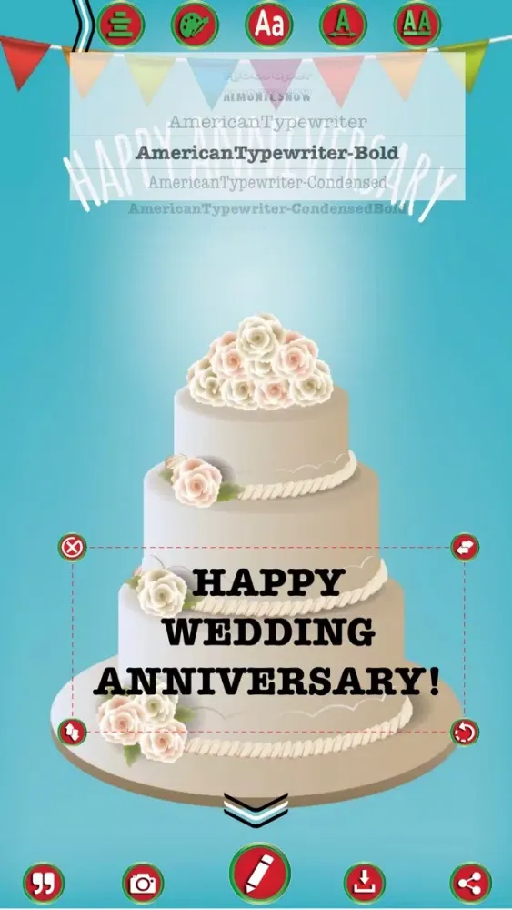 ภาพหน้าจอของ Wedding Anniversary Greetings Maker
