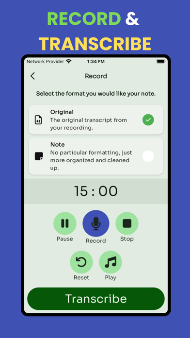 Captures d'écran de Voice to text : Transcribe