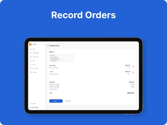 Скриншоты Vencru POS iPad 