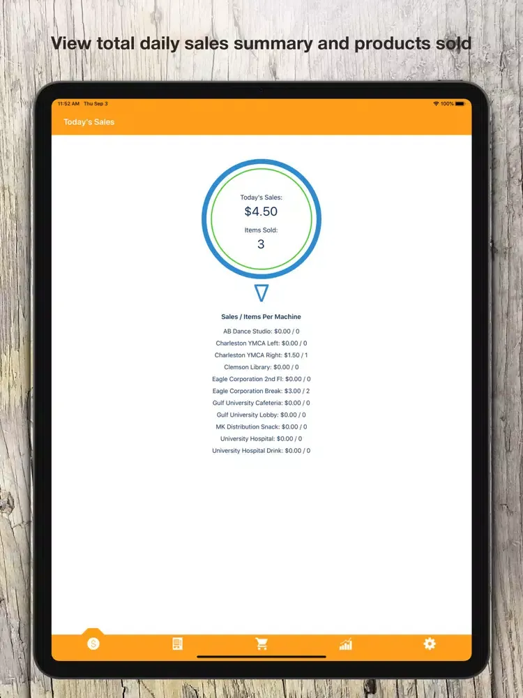 Vend360 iPad  سکرین شاٹس