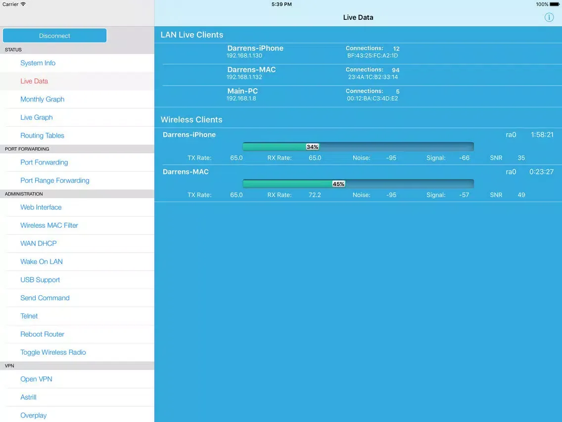 DD-WRT HD iPad 应用截图
