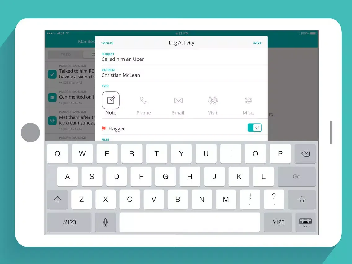 Patron Connect iPad  Screenshots