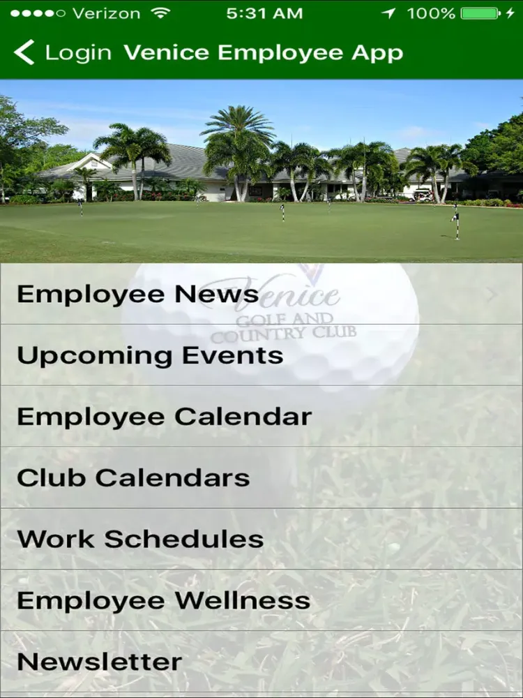 The Venice Golf & Country Club Employee iPad  Screenshots