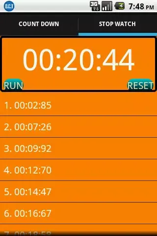 Zrzuty ekranu One Click Timer & Stopwatch