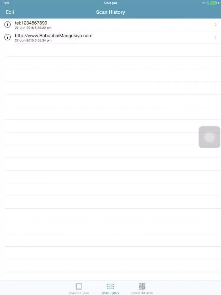 Captures d'écran de QR Code Scanner & Generator iPad 