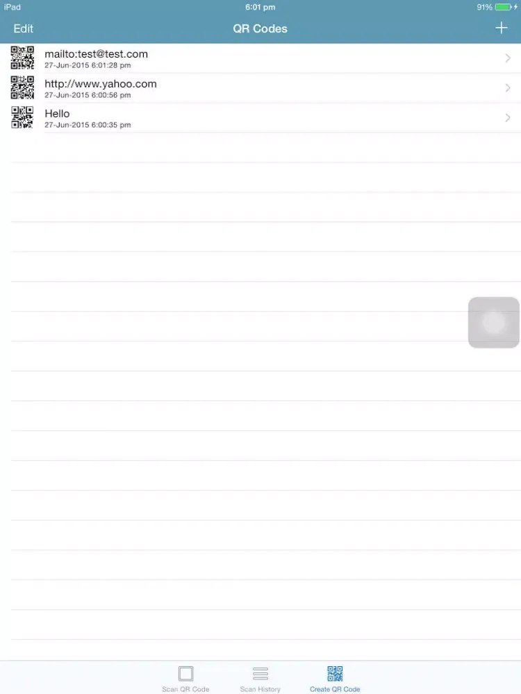 Captures d'écran de QR Code Scanner & Generator iPad 