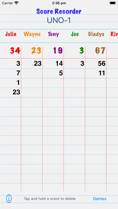Score Recorder स्क्रीनशॉट