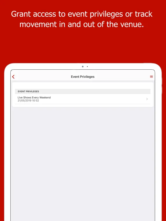 Tangkapan layar Event Ticket Scanner iPad 
