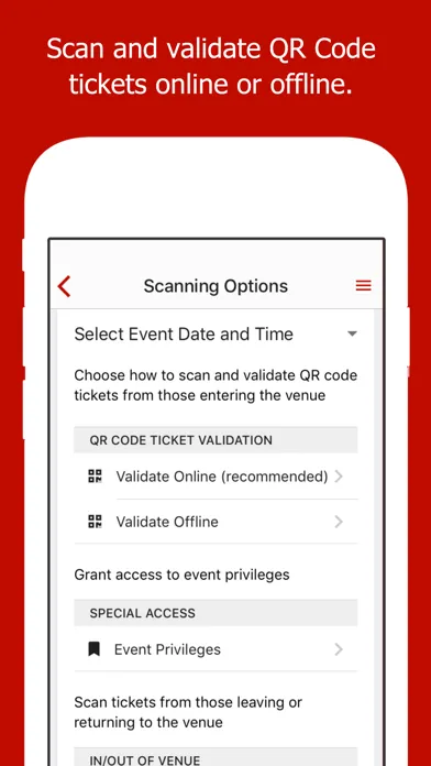 Tangkapan layar Event Ticket Scanner