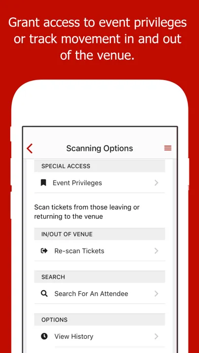 Tangkapan layar Event Ticket Scanner
