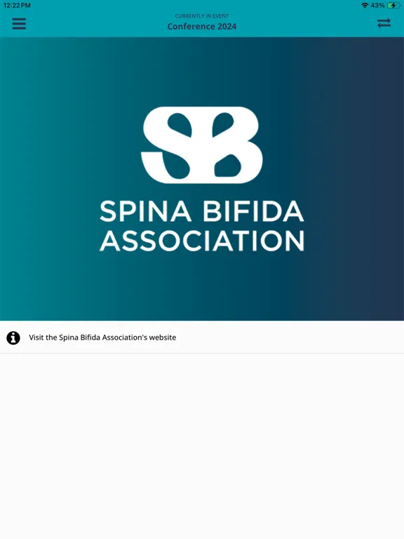 Capturas de tela do SBA Events iPad 