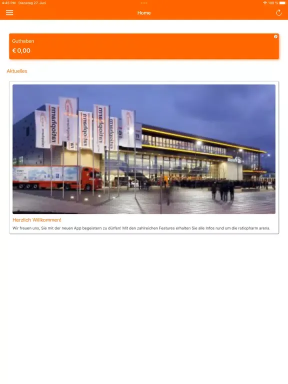 ratiopharm arena iPad  Screenshots