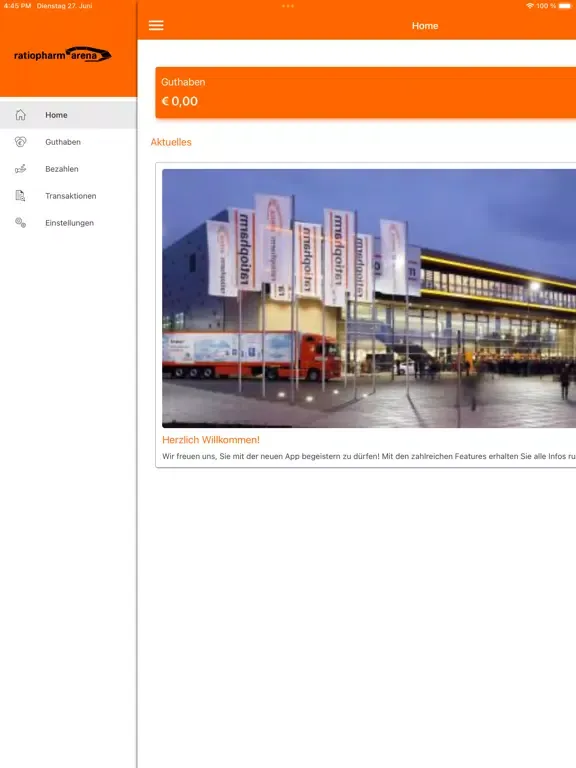 ratiopharm arena iPad  Screenshots