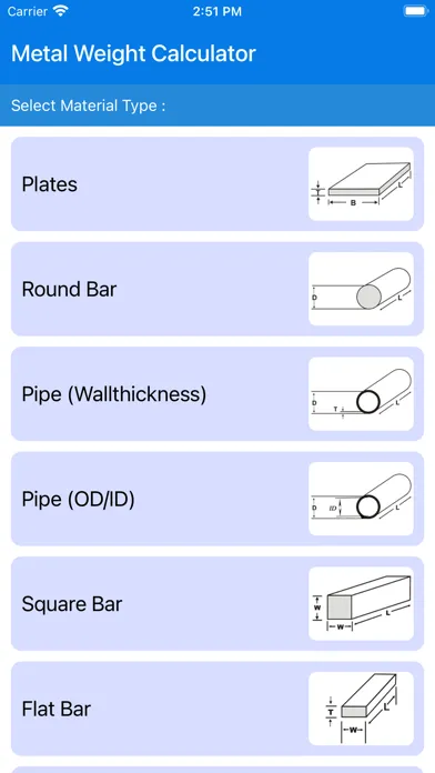 Metal Weight Calculator ٭ Screenshots