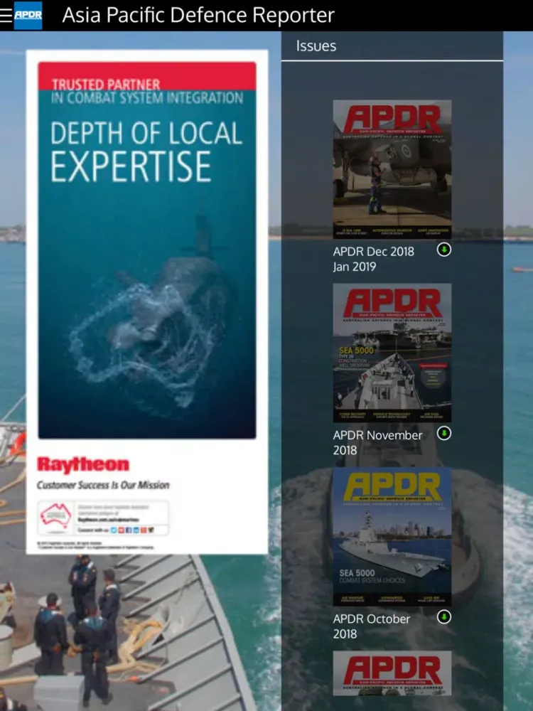 ภาพหน้าจอของ Asia Pacific Defence Reporter iPad 