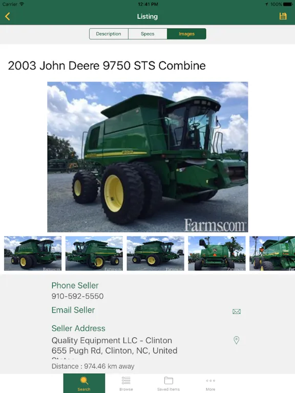 Capturas de pantalla de Farms.com Used Farm Equipment iPad 