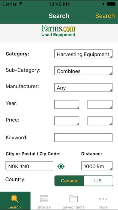 Capturas de pantalla de Farms.com Used Farm Equipment